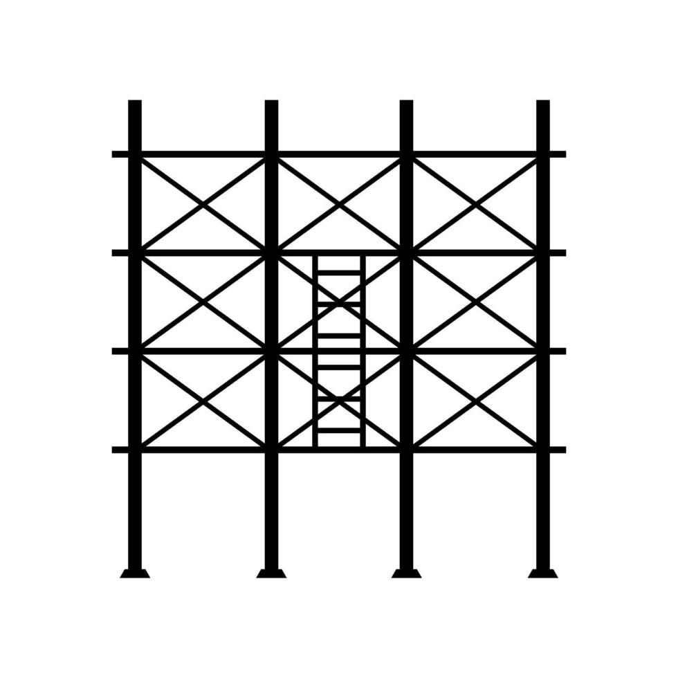 Scaffolding illustrated on white background vector
