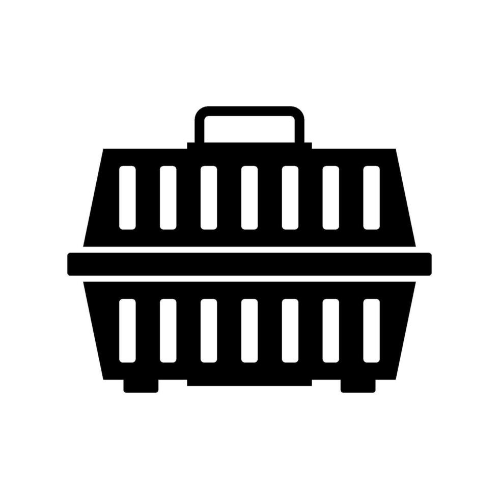 Pet carrier illustrated on white background vector
