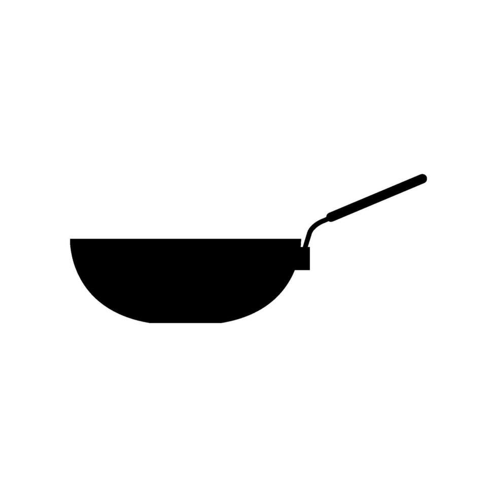 Wok illustrated on white background vector