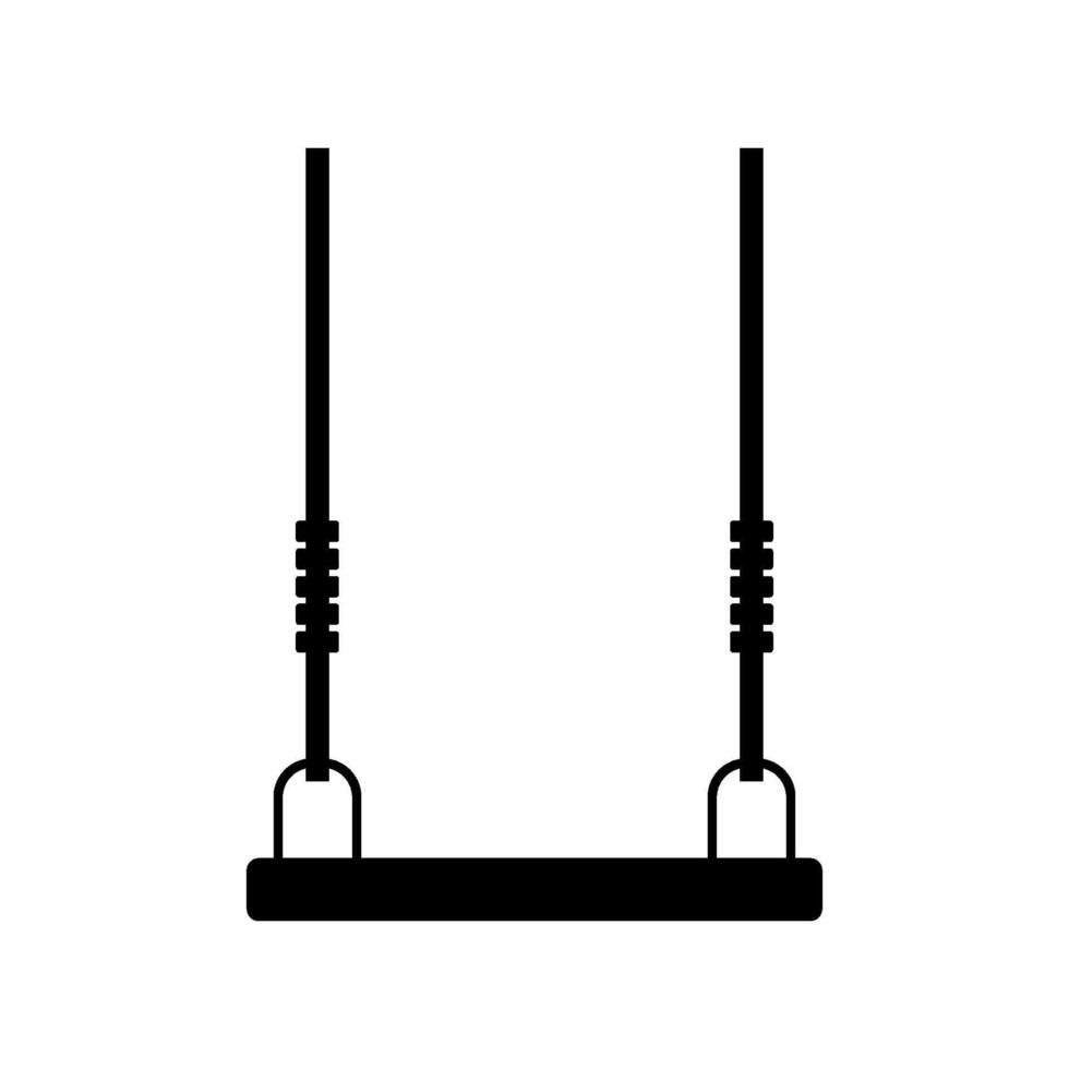Rope swing illustrated on white background vector