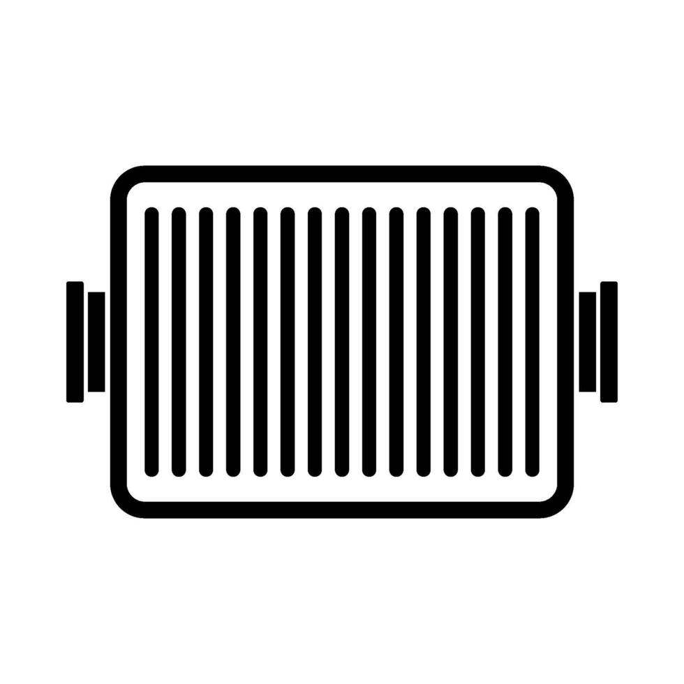 Grill pan illustrated on white background vector