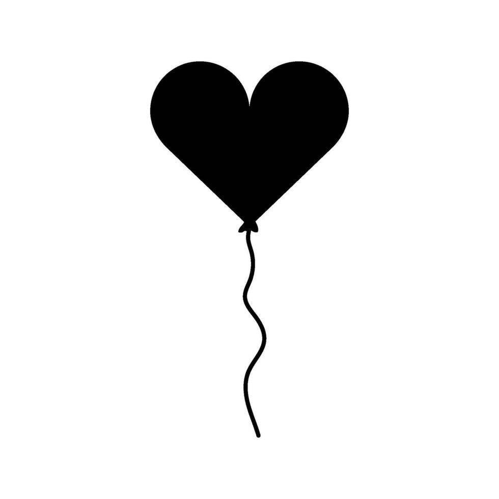 Heart balloon illustrated on white background vector
