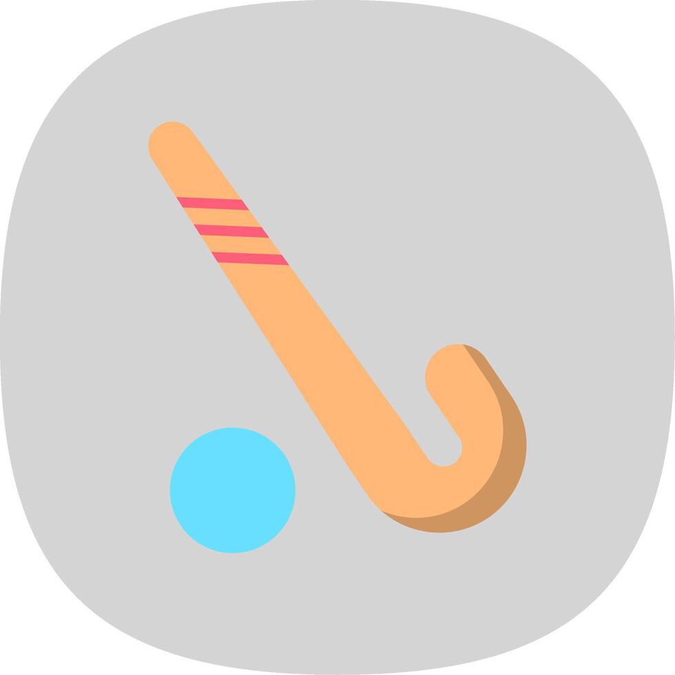 Hockey Flat Curve Icon Design vector