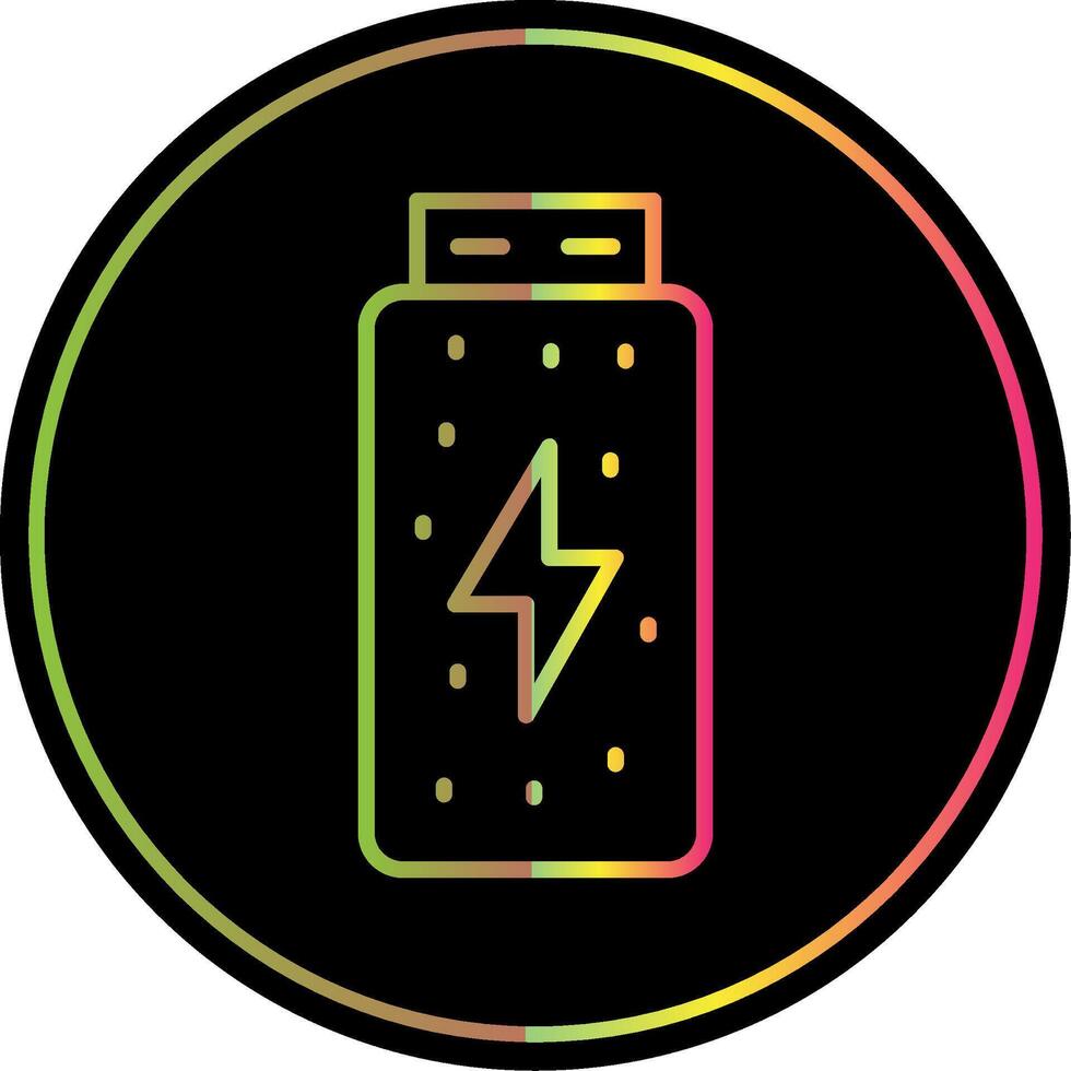 Battery Status Line Gradient Due Color Icon Design vector