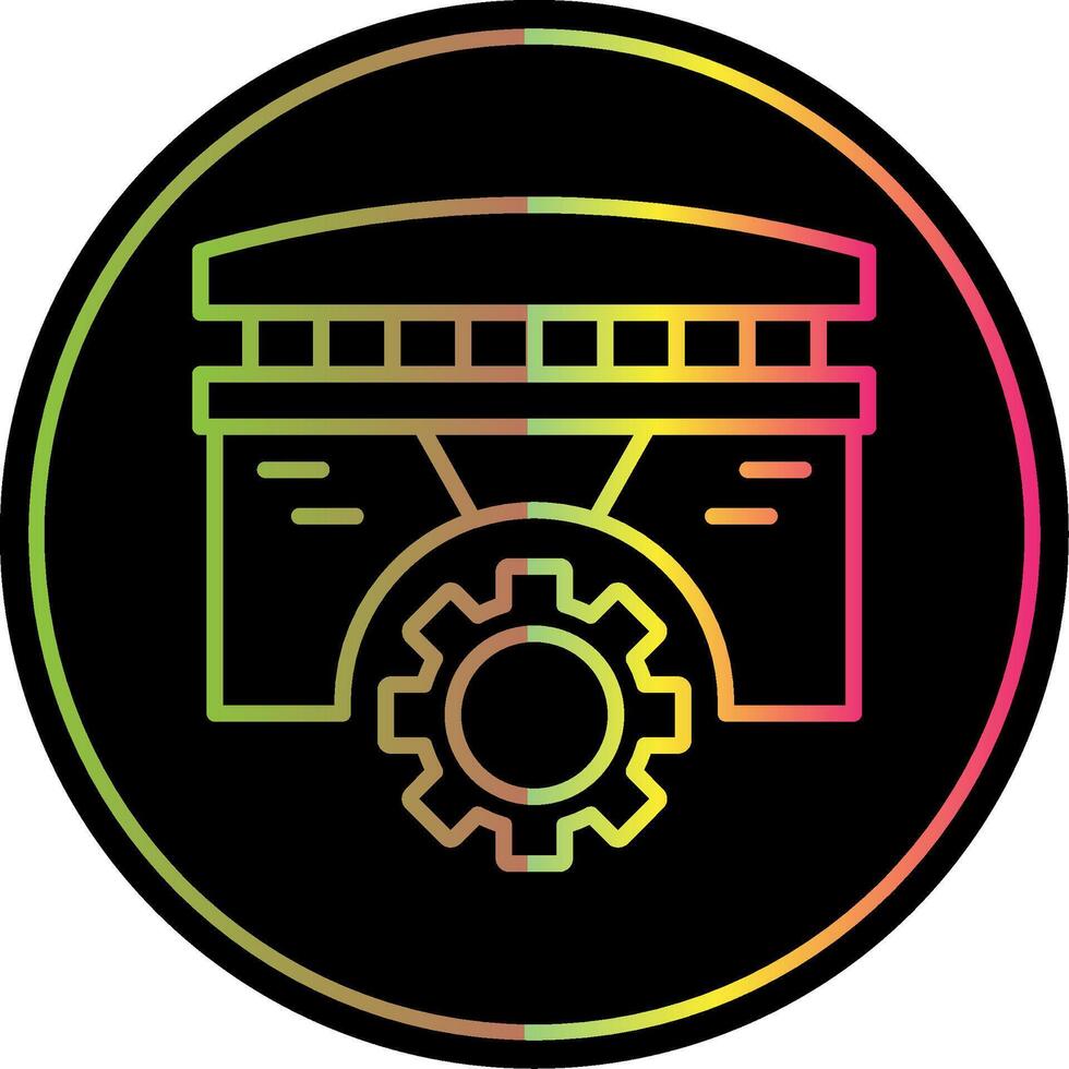 Bridge Line Gradient Due Color Icon Design vector