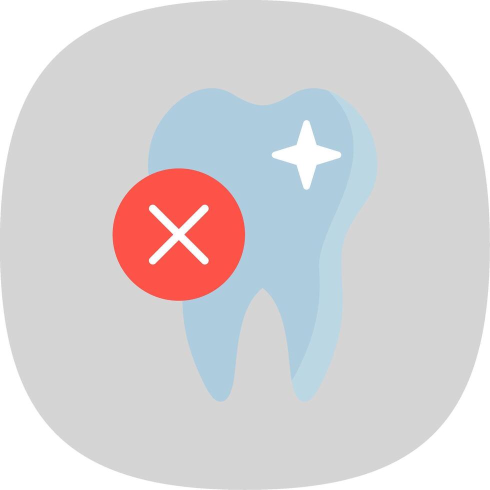 Rejected Flat Curve Icon Design vector