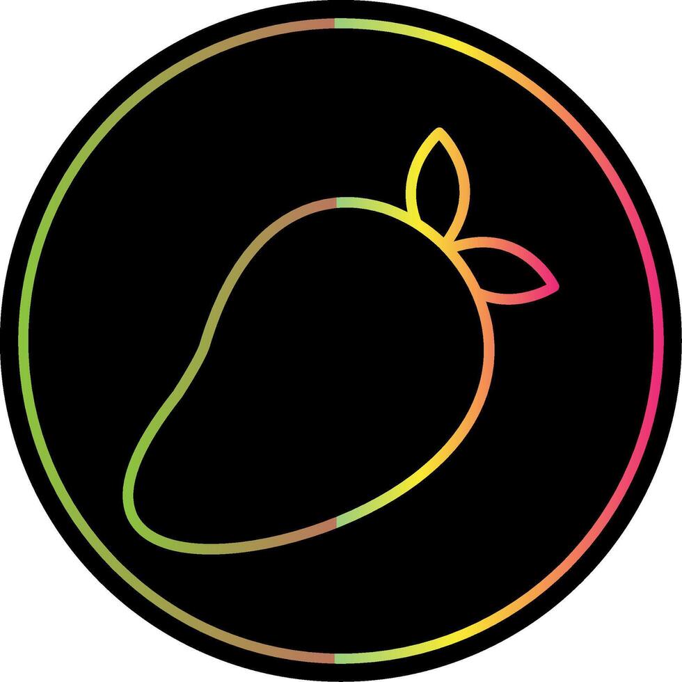 Mango Line Gradient Due Color Icon Design vector