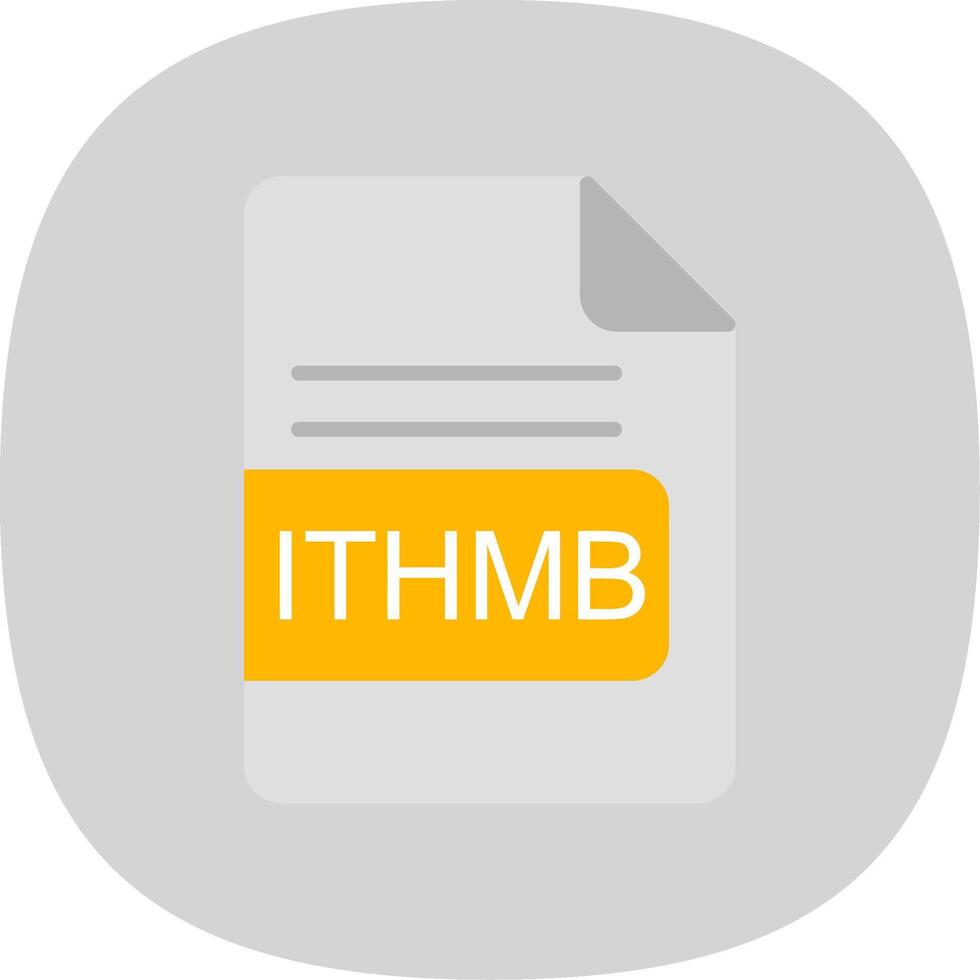 ITHMB File Format Flat Curve Icon Design vector