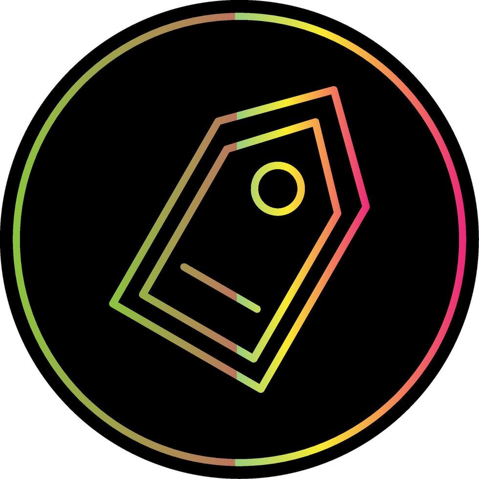 Tag Line Gradient Due Color Icon Design vector