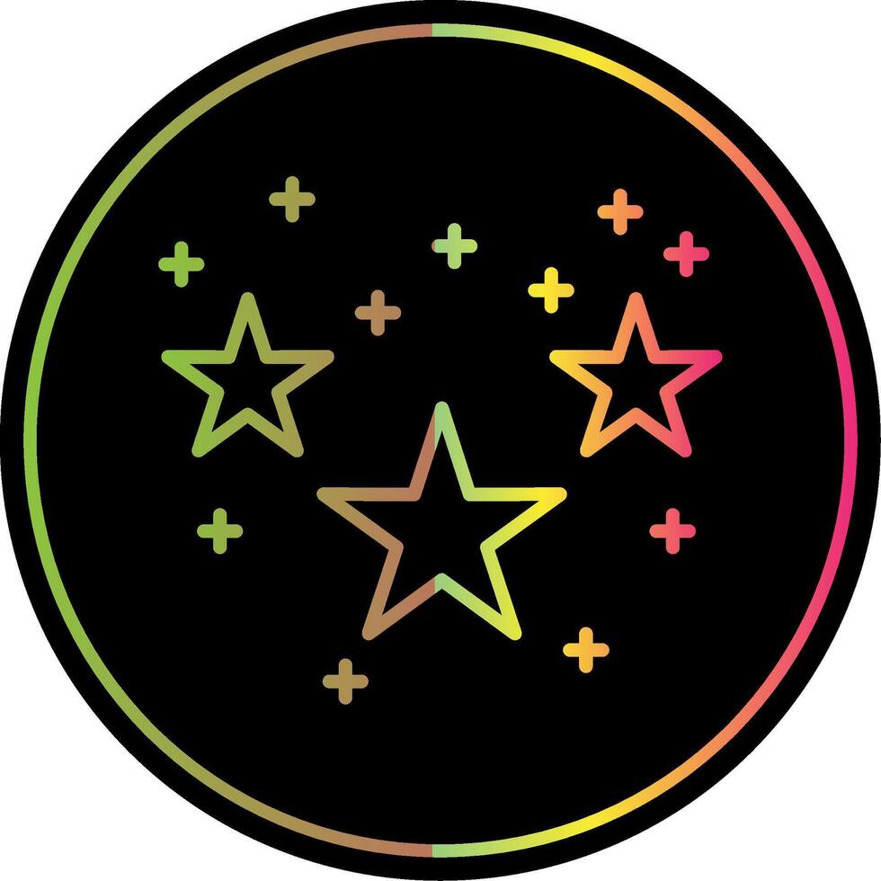 Stars Line Gradient Due Color Icon Design vector