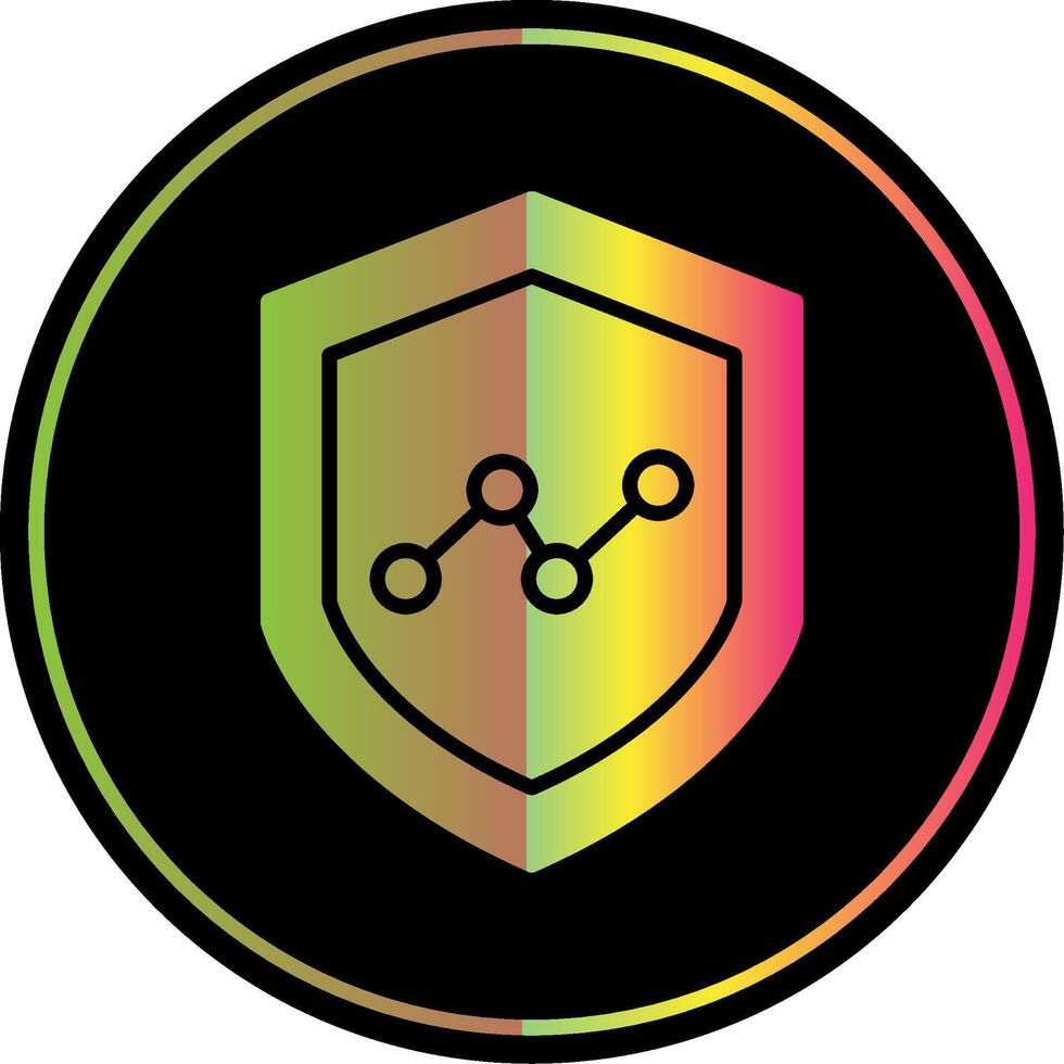 Security Analytics Glyph Due Color Icon Design vector