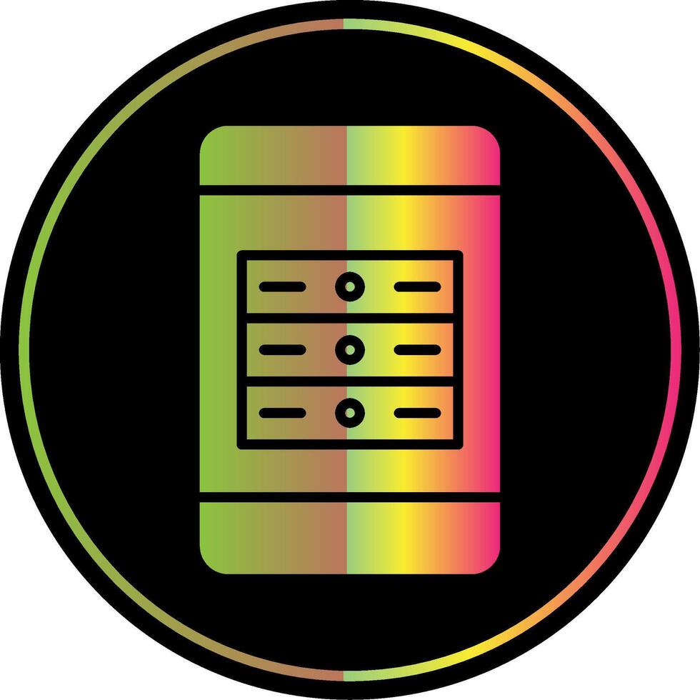 Mobile App Server Glyph Due Color Icon Design vector
