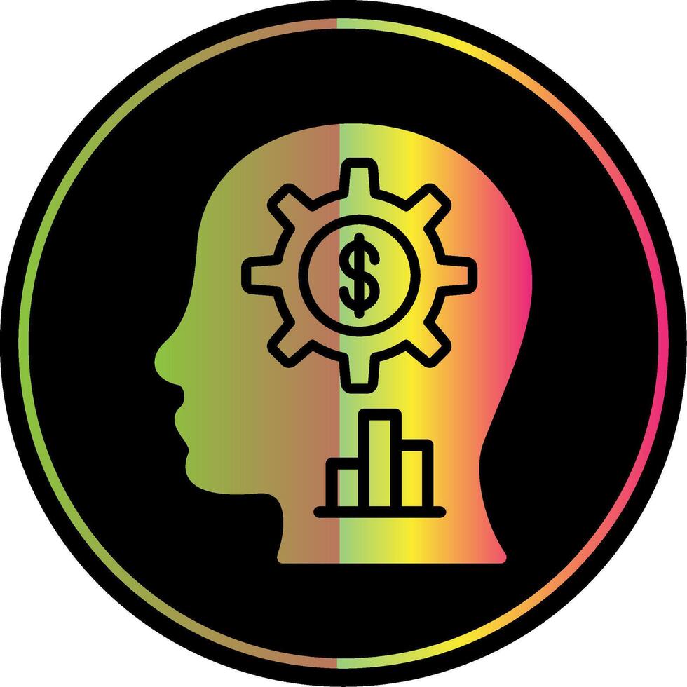 Mind system Glyph Due Color Icon Design vector