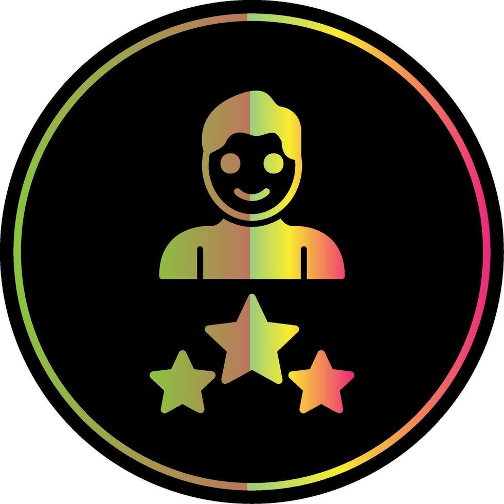 Expert Glyph Due Color Icon Design vector