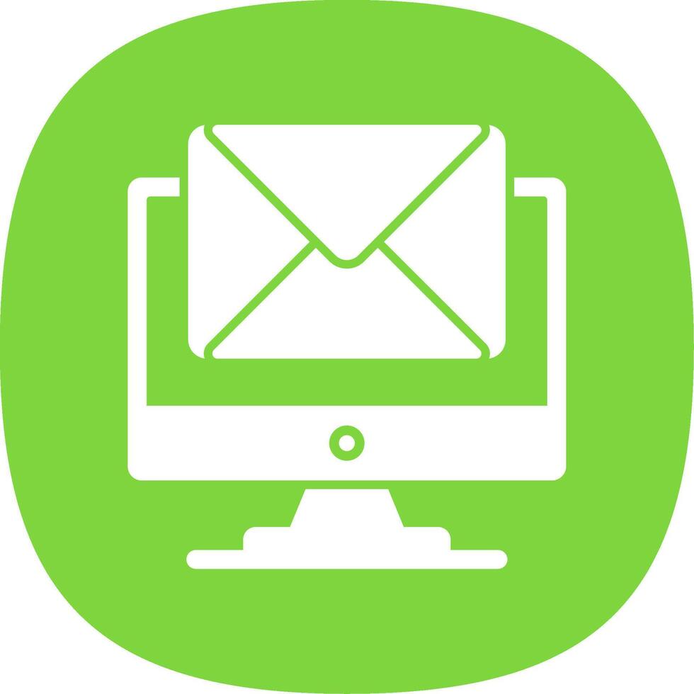 Mail Glyph Curve Icon Design vector