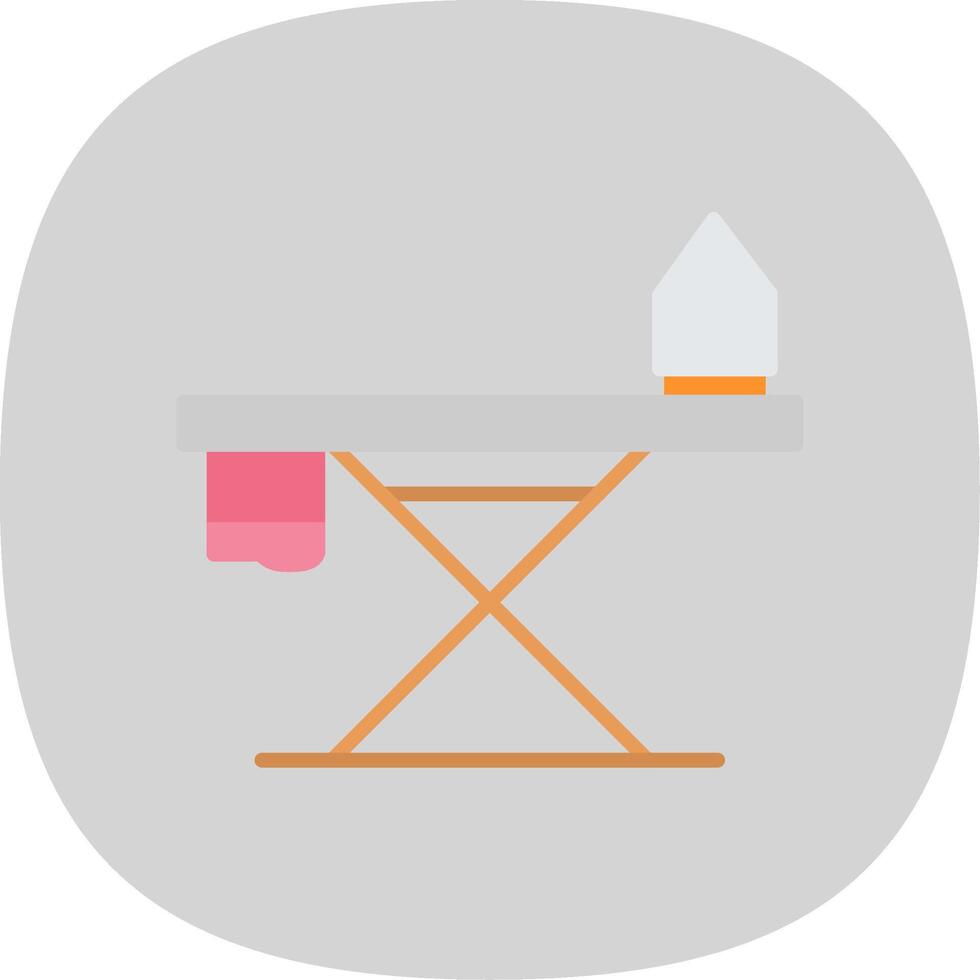 Iron Board Flat Curve Icon Design vector