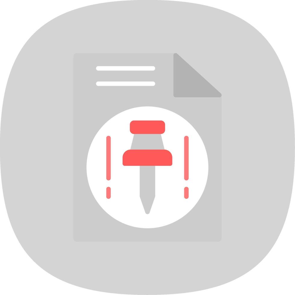 Push Flat Curve Icon Design vector