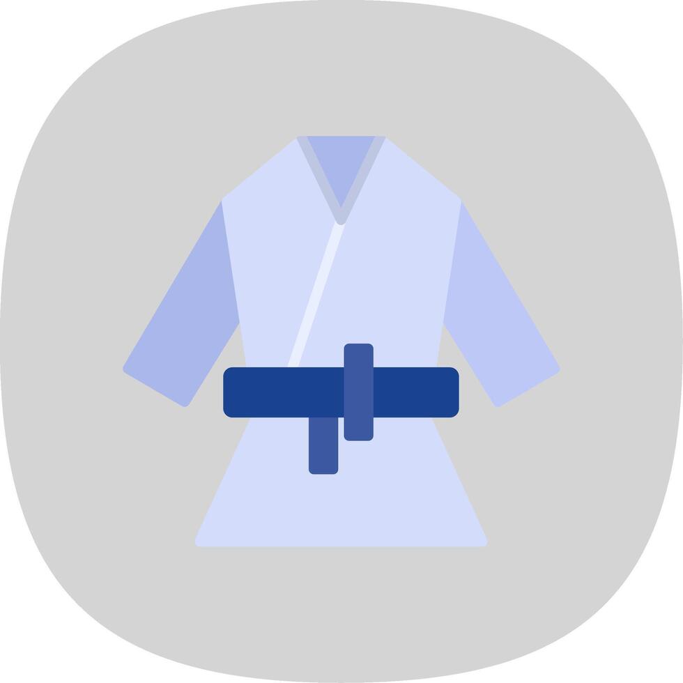 Kimono Flat Curve Icon Design vector