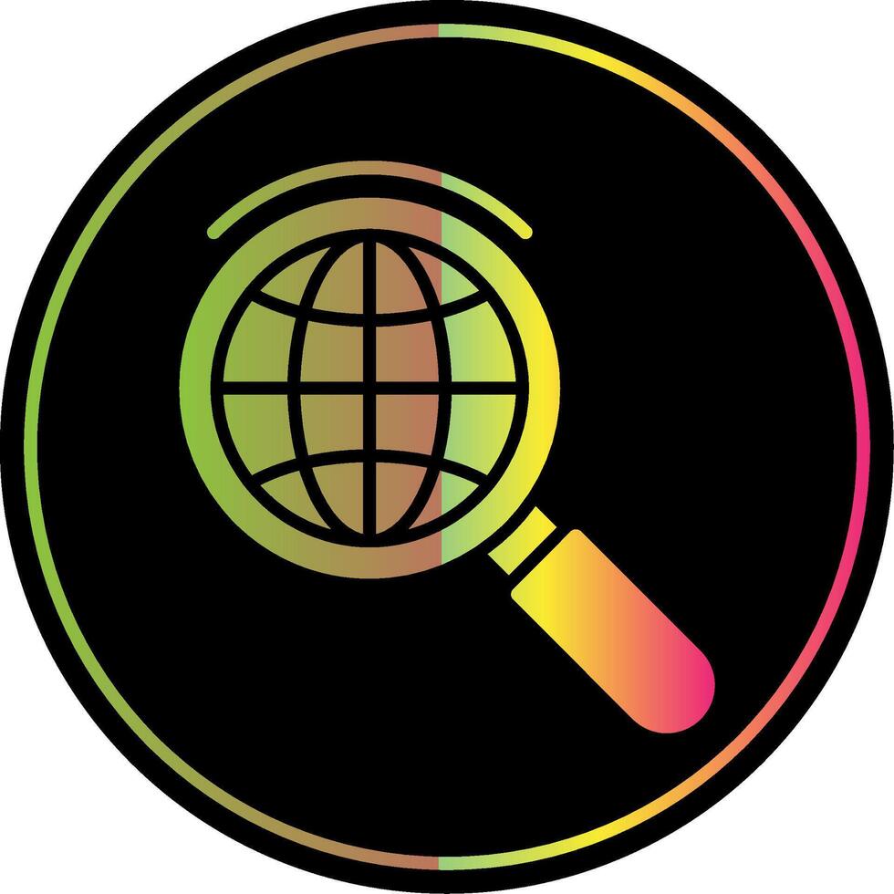 Global Search Glyph Due Color Icon Design vector