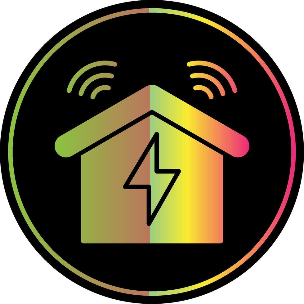 Smart Home Glyph Due Color Icon Design vector