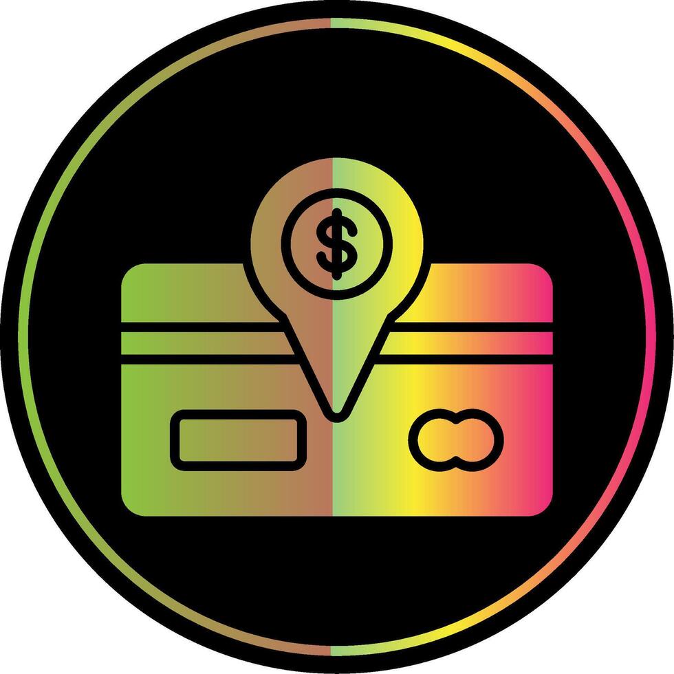 Direct Debit Glyph Due Color Icon Design vector