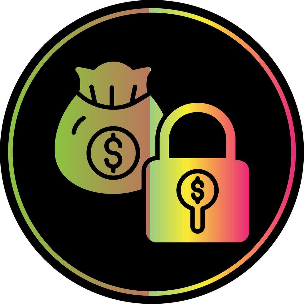 Secure Payment Glyph Due Color Icon Design vector