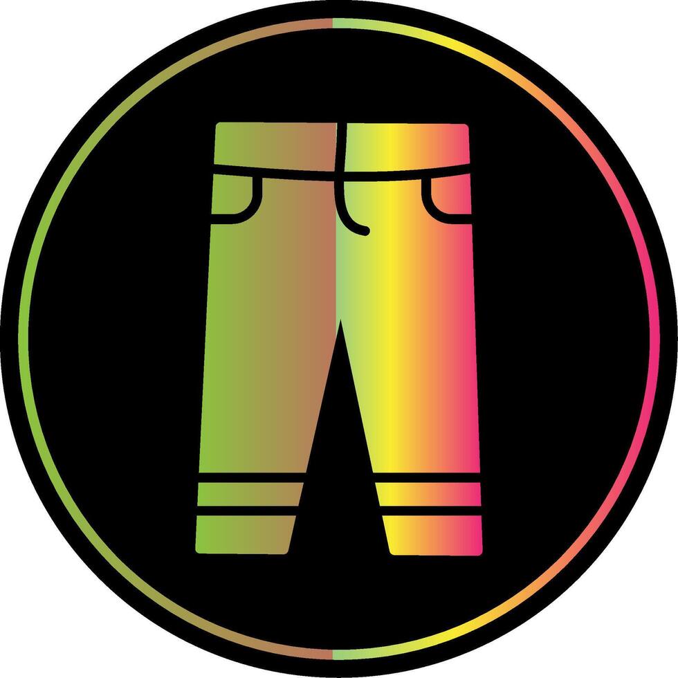 Trousers Glyph Due Color Icon Design vector
