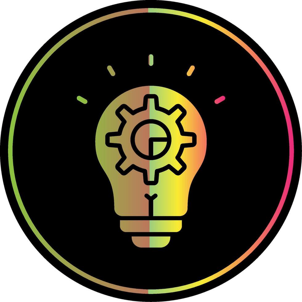 Innovation Glyph Due Color Icon Design vector