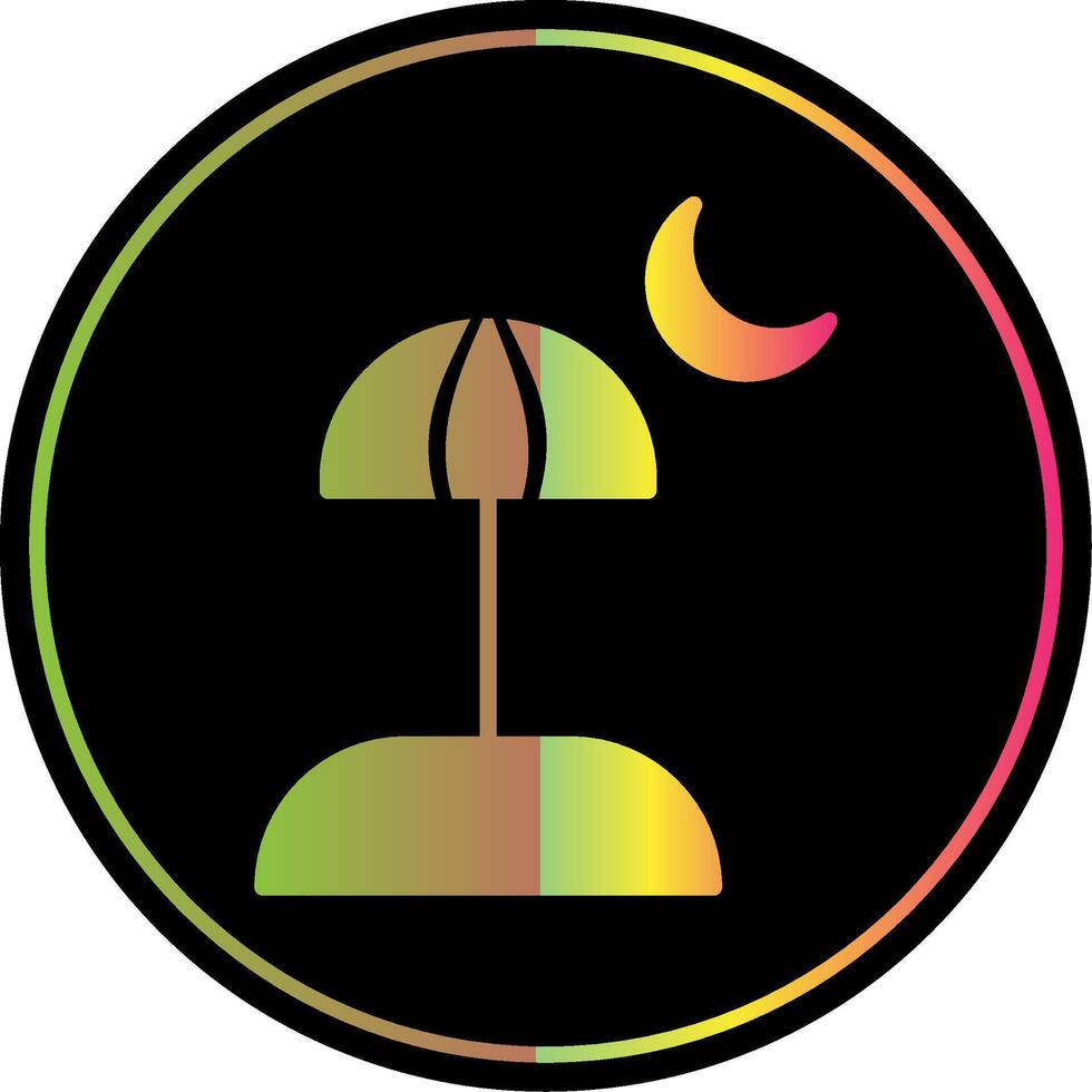 Beach Glyph Due Color Icon Design vector