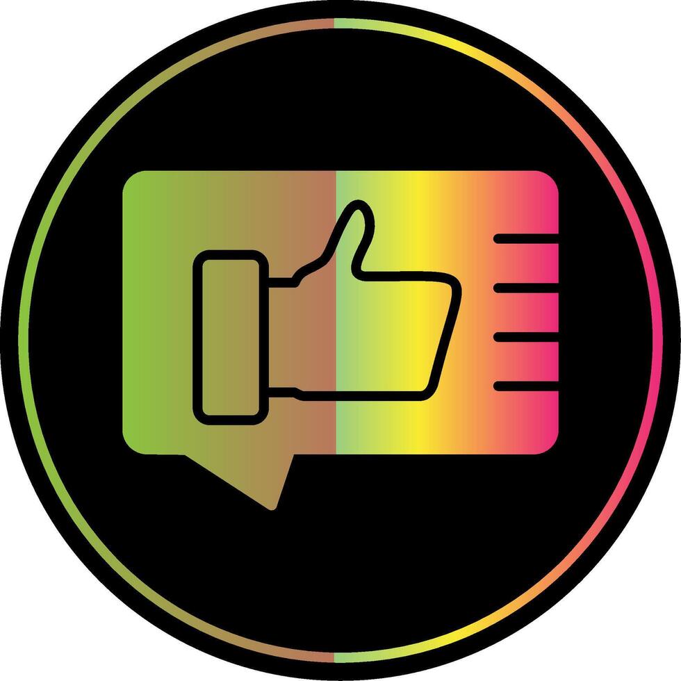 Good Feedback Glyph Due Color Icon Design vector