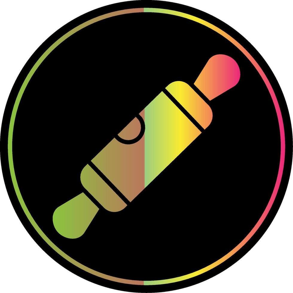 Rolling Pin Glyph Due Color Icon Design vector