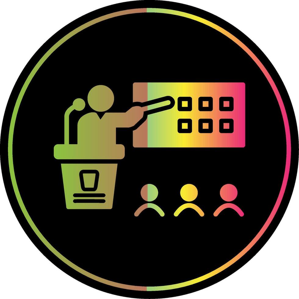 Agenda Glyph Due Color Icon Design vector