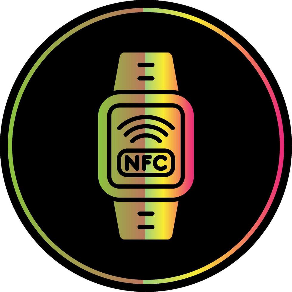 Nfc Glyph Due Color Icon Design vector