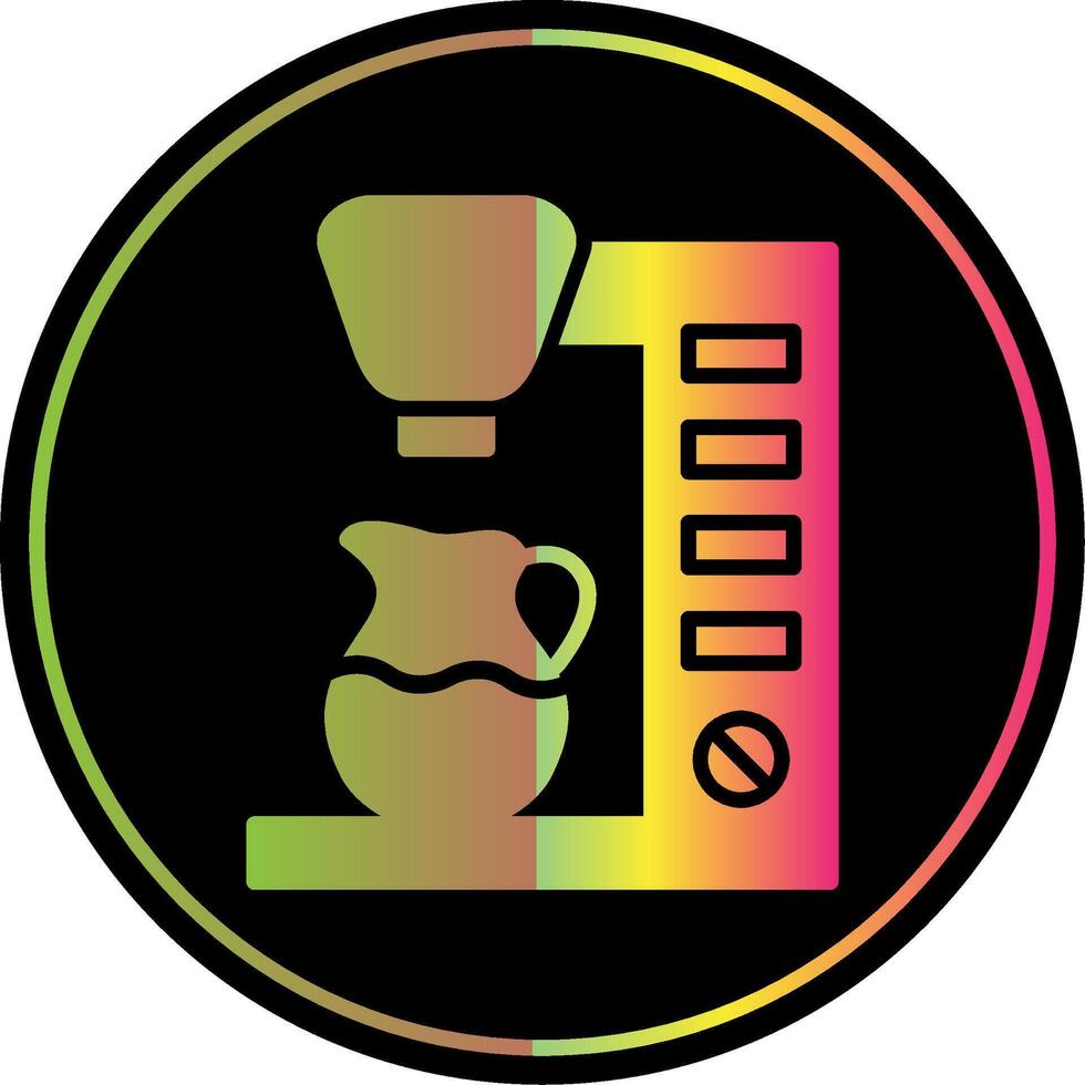 Coffee Maker Glyph Due Color Icon Design vector