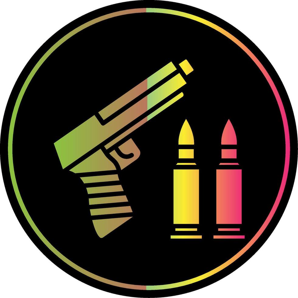Bullet Glyph Due Color Icon Design vector