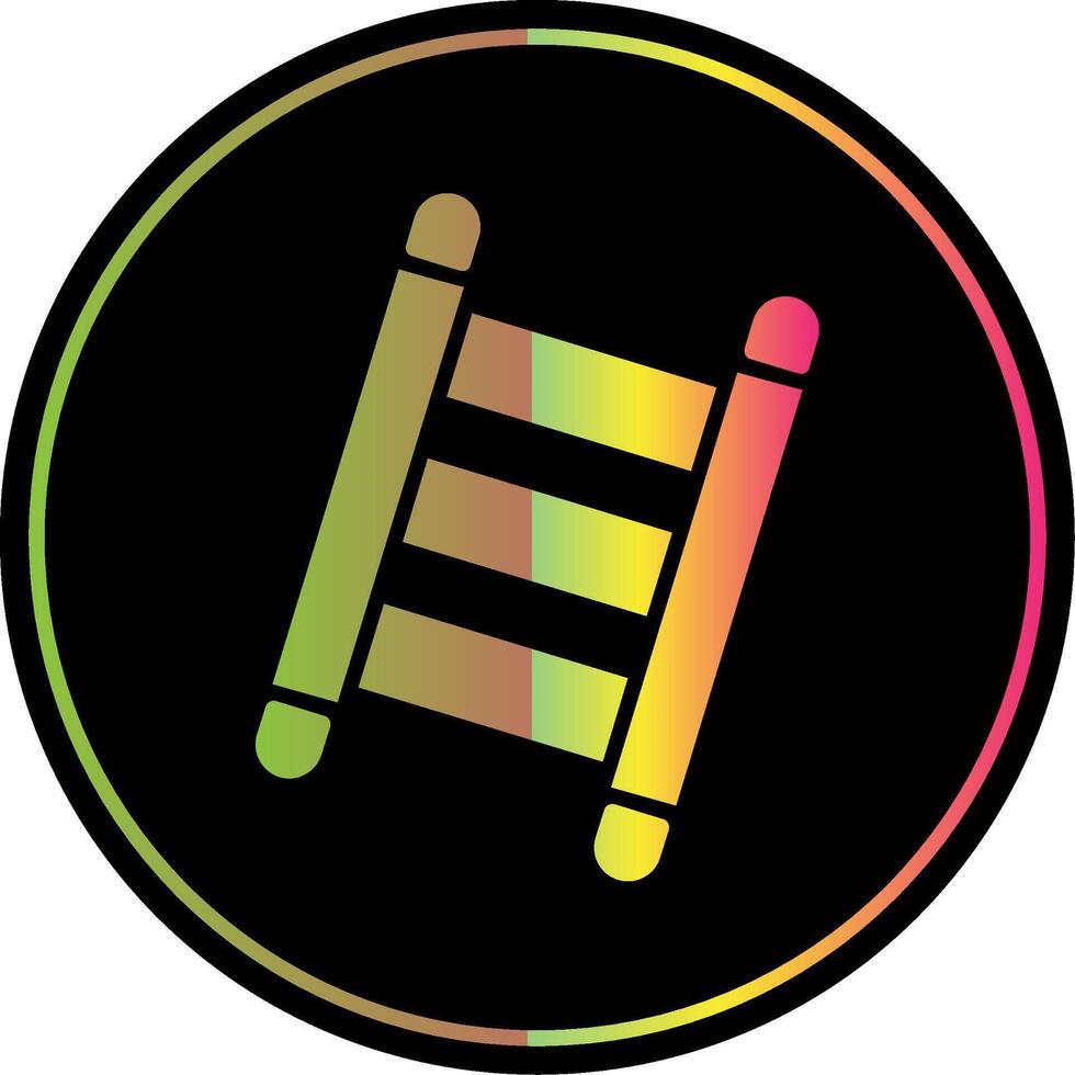 Step Ladder Glyph Due Color Icon Design vector