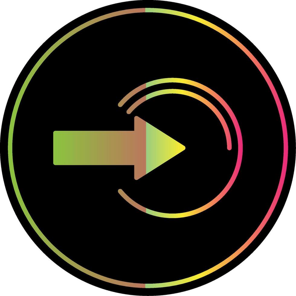 Login Glyph Due Color Icon Design vector
