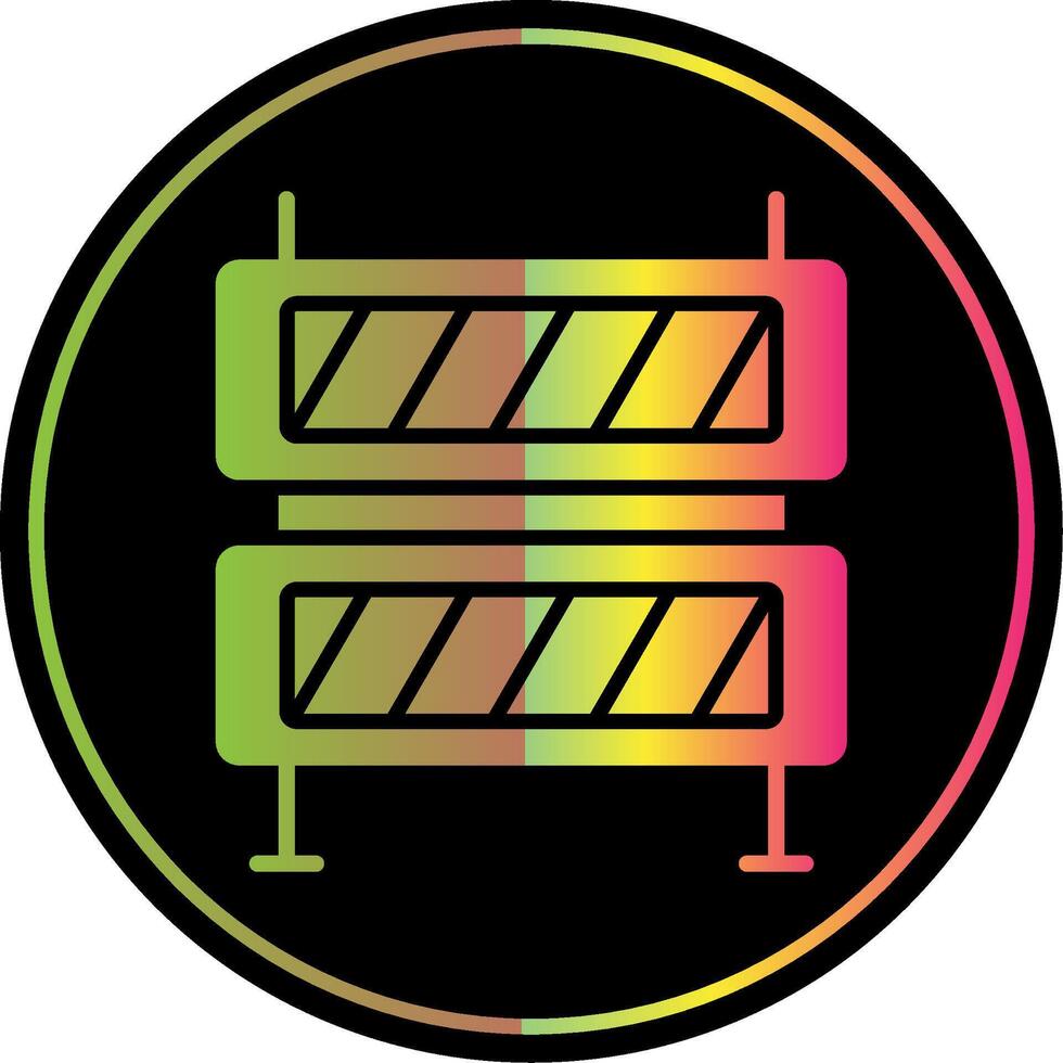 Barrier Glyph Due Color Icon Design vector