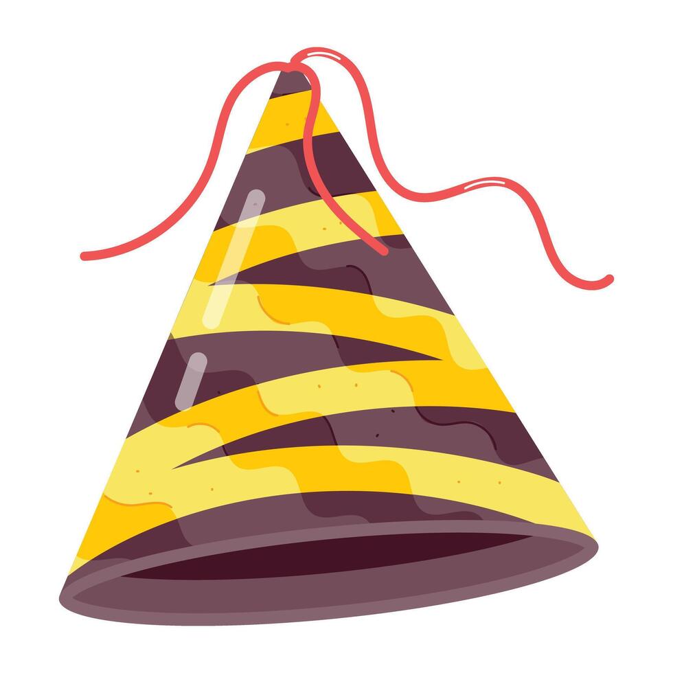 Party Hats Flat Stickers vector