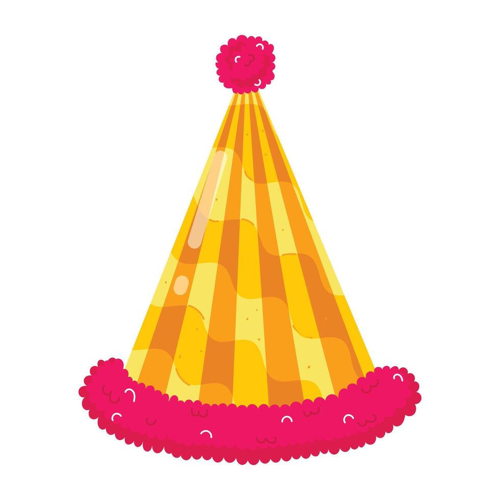 Birthday Caps Flat Stickers vector