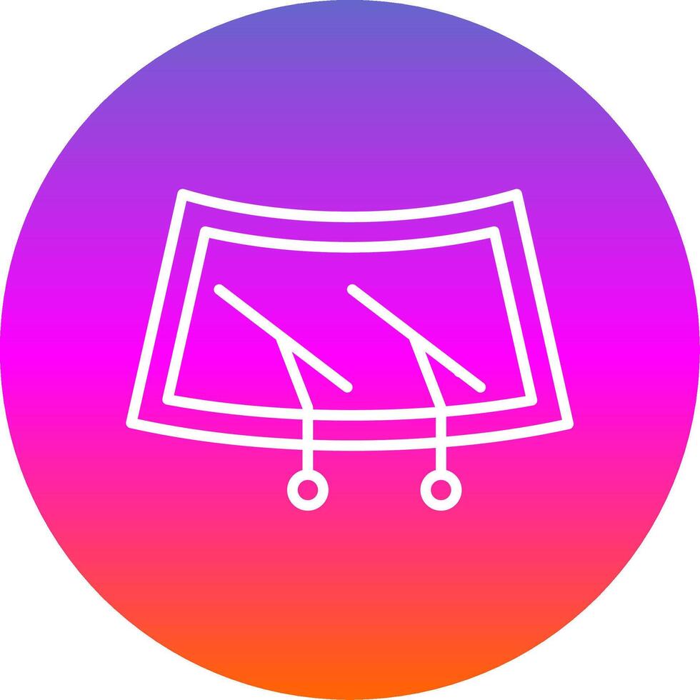 Windscreen Line Gradient Circle Icon vector