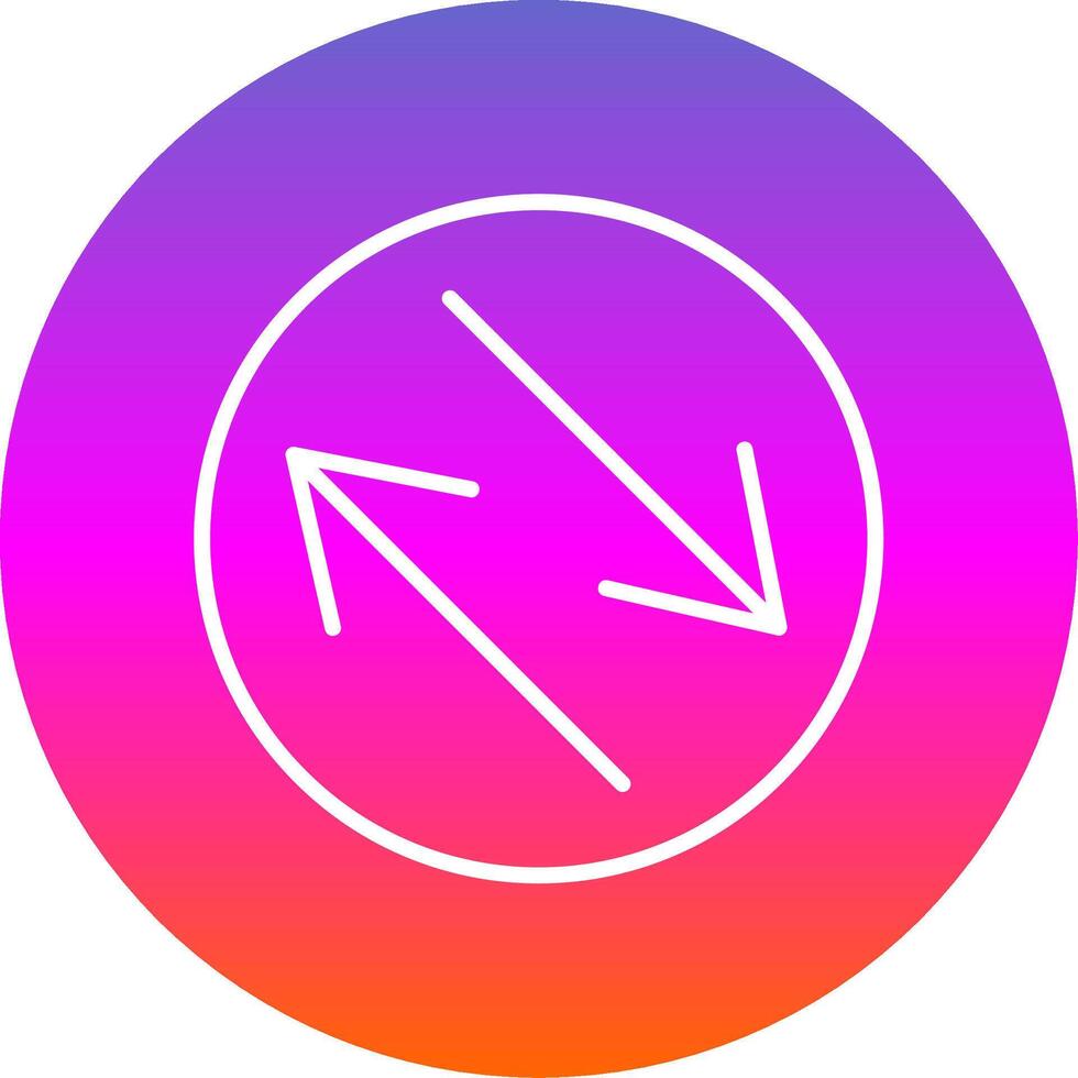 Swap Line Gradient Circle Icon vector