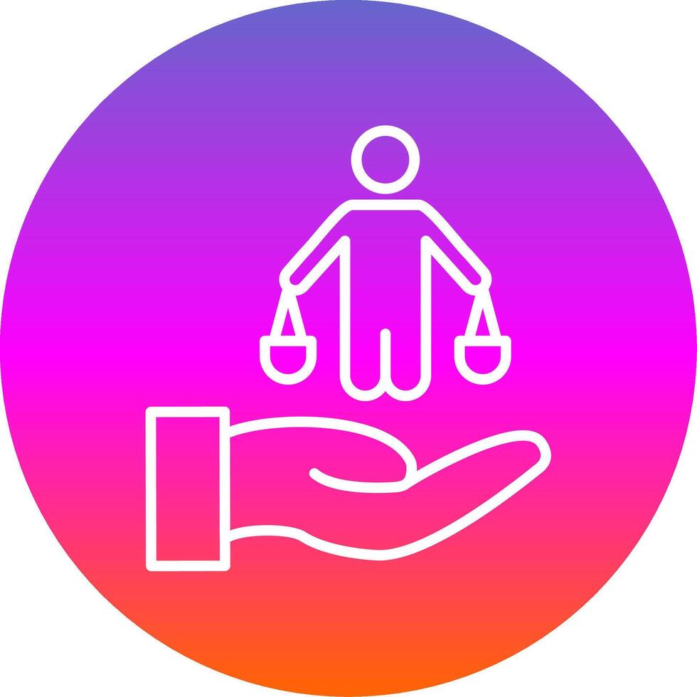 Dicision Line Gradient Circle Icon vector