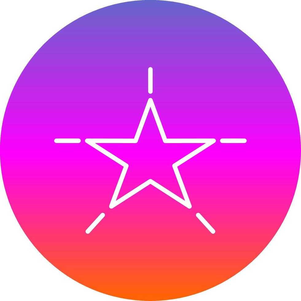 Star Line Gradient Circle Icon vector