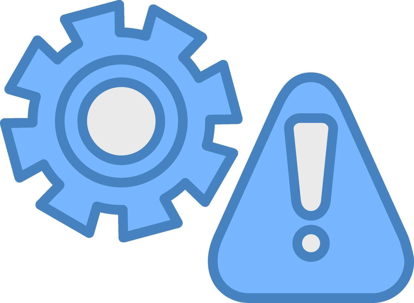 Error Line Filled Blue Icon vector