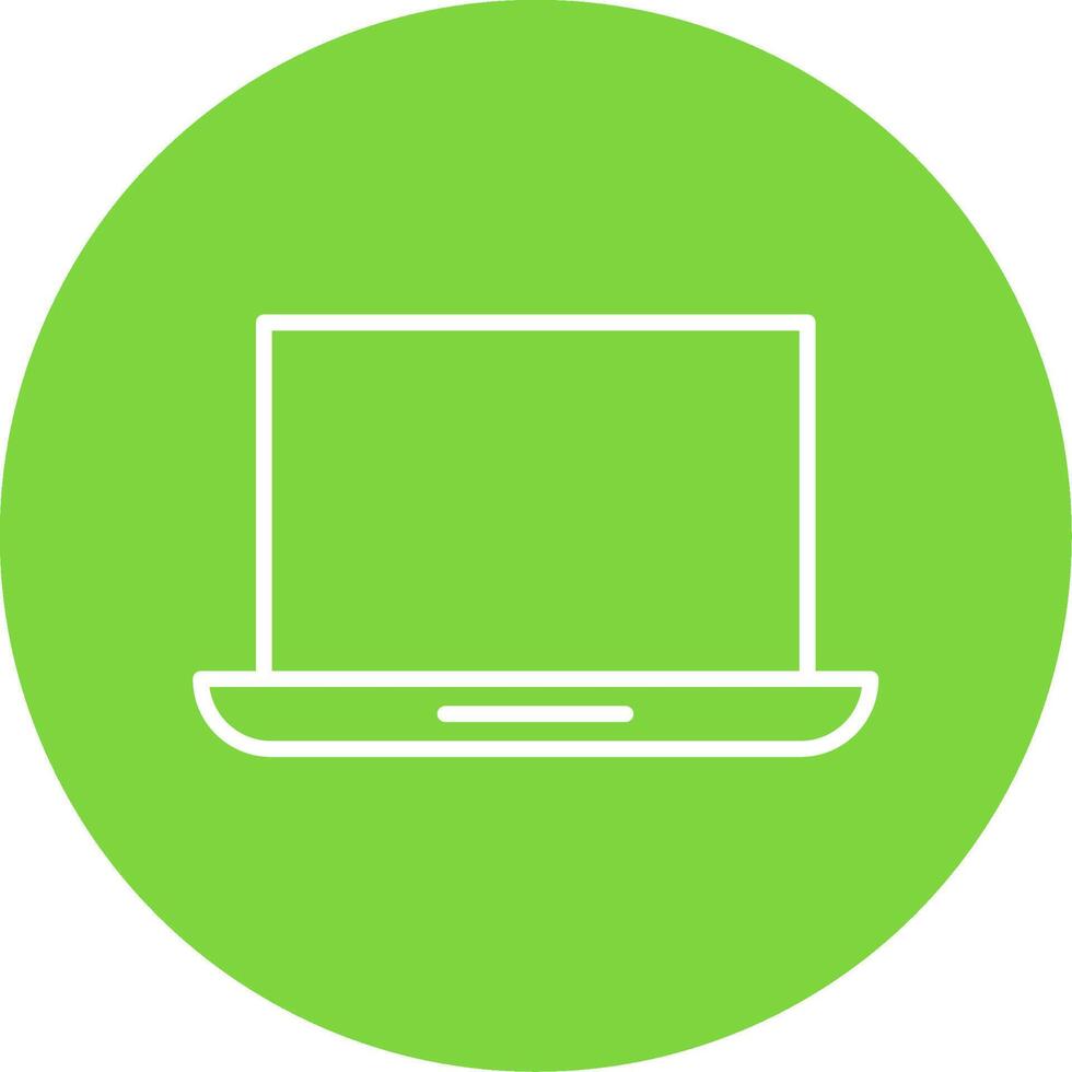Laptop Multi Color Circle Icon vector