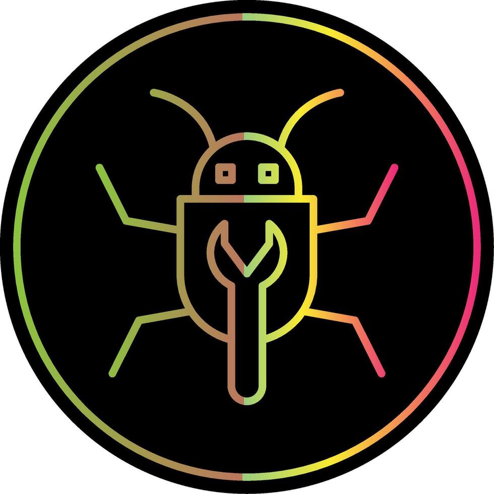 Bug Fixing Line Gradient Due Color Icon Design vector