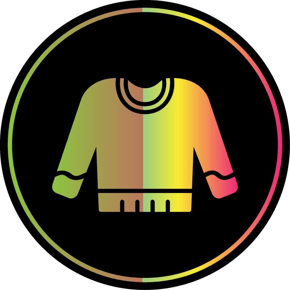 Jumper Glyph Due Color Icon Design vector