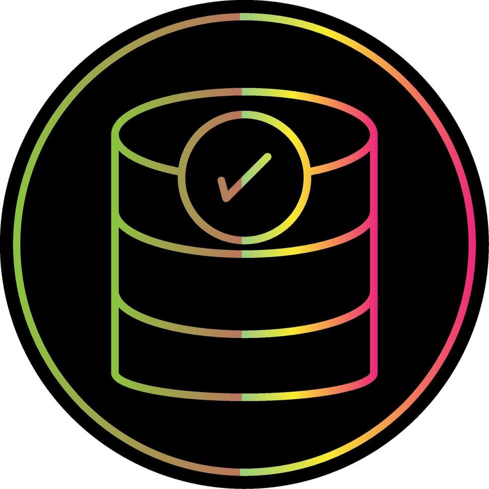 Database Line Gradient Due Color Icon Design vector