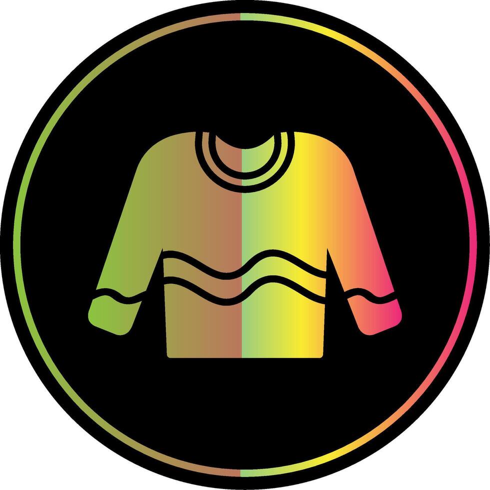 Jumper Glyph Due Color Icon Design vector